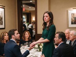 “When my future father-in-law called me a gold digger at our engagement dinner and my fiancé just laughed, I handed back the ring and walked out in total silence.”
