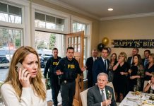 At Dad’s 75th birthday, my brother announced: “Pack your bags, loser. This house is going up for sale.” Everyone cheered—until I made one call and the FBI showed up.