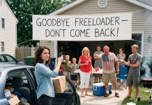“My family threw a party to celebrate kicking me out. I quietly took one photo of their banner before leaving—and ruined everything for them 2 weeks later.”