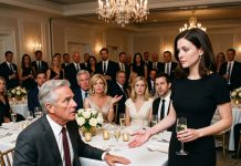 “Mom mocked my job in front of the whole party. But the moment the groom’s dad spotted the scar on my palm, everything changed.”