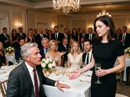 “Mom mocked my job in front of the whole party. But the moment the groom’s dad spotted the scar on my palm, everything changed.”