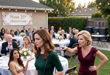 “Her mother made her sit next to the trash cans at an anniversary party, claiming she wasn’t ‘real family.’ But a few hours later, her calm walkout cost them dearly…”