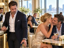I saw my wife whispering to another man in a bar… she thought I was across the room, but when I heard what she said, I pretended I knew nothing…