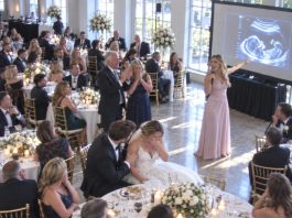 At my wedding, my sister stole the mic mid-toast to announce, “I’m twelve weeks pregnant!” She projected her ultrasound over our wedding video. Dad clapped, Mom wept with joy, and I smiled for the camera. Then I told the DJ, “Play the next video.” Instantly, her lover’s face appeared on the screen.
