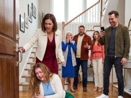 My twenty-year-old daughter was on the floor with a crushed hand while my ex-husband stood there filming and laughing. I helped her into my SUV, but before we could leave, eleven members of his family surrounded us. “You’re not leaving with the girl,” they said. They knew I had spent sixteen years in a unit that never appeared on any roster. Then they saw what was in my hand.