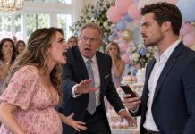 “Congratulations—you’re not the father!” my wife shouted at the baby shower, but after I made one quiet phone call, her father went pale and ordered her to start begging me before the family trust was gone…