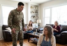 After Five Years Overseas, My Son Came Home Without Warning and Found Me Scrubbing My Own Floors While His Wife and Her Mother Drank Coffee—Then He Learned They Had Taken His Money, Forged My Deed, and Tried to Borrow Against My House.