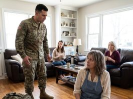After Five Years Overseas, My Son Came Home Without Warning and Found Me Scrubbing My Own Floors While His Wife and Her Mother Drank Coffee—Then He Learned They Had Taken His Money, Forged My Deed, and Tried to Borrow Against My House.