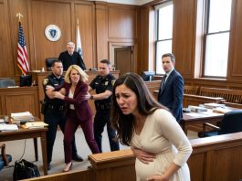 His Mistress Kicked His Pregnant Wife During the Trial. The Millionaire Husband Froze. Deputies Rushed In. Then a Silver-Haired Judge Entered, Looked Past Everyone, and Went Straight to Her—revealing a connection that changed the room before the real evidence came out.