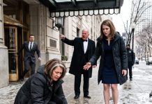 Security Moved to Throw Me Out. My Daughter Called Me Her “Old Nanny.” My Handmade Gift Hit Freezing Slush. I Stayed Silent—Because My Son-in-Law’s Father Had No Idea I Owned the Luxury Hotel Where His Family Was Hosting the Night’s Gala