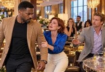 I caught my wife sitting with another man at the bar, so I turned to leave without a word—but she grabbed my arm and whispered, “Don’t go yet… You need to see what happens next”…