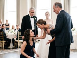 My Parents Said Making Me Clean a Spill on My Knees at My Sister’s High-Society Wedding Was About Protecting the Family From Embarrassment—But One Guest’s Question Changed the Room, and Suddenly I Realized They Had Been Hiding Something Much Bigger