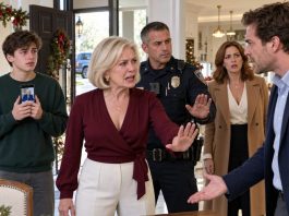 Shopping for groceries, I called my son to ask, “Wine or pie for Christmas?” His wife replied, “We’re spending the holidays with my family, Joanne. You don’t need to come.” I answered, “All right.” The next morning brought his pounding at my door.