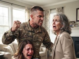 Missing In Action For Six Months, A Soldier Returns Home Only To Find His Greedy Mother Forcing His Weeping Wife Out Of The House And Heartlessly Throwing Her Wedding Ring Into The Dirt Before The Shocked Husband Steps Out Of The Shadows To Deliver Swift Justice
