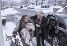 My billionaire grandfather spotted me walking through the freezing cold with my newborn and asked, “Why aren’t you driving the Mercedes I bought you?” When I told him my sister had the car and I had been left with a used bicycle, his expression changed. “Go home,” he said quietly. “I’m fixing this tonight.” Hours later, the police were at my family’s door.
