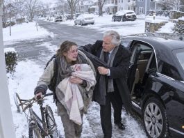 My billionaire grandfather spotted me walking through the freezing cold with my newborn and asked, “Why aren’t you driving the Mercedes I bought you?” When I told him my sister had the car and I had been left with a used bicycle, his expression changed. “Go home,” he said quietly. “I’m fixing this tonight.” Hours later, the police were at my family’s door.