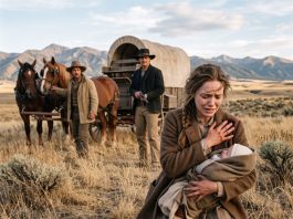 My Husband Shot Me in the Wyoming Grass While I Held Our Baby, Then Laughed, “Keep Her. She’ll Be Dead by Morning Anyway.” I Refused to Beg and Followed the Wagon Ruts Until a Cowboy’s Lantern Revealed What Wade Had Done.