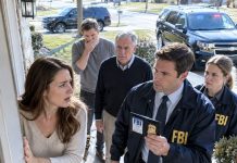 I told my daughter-in-law I was taking the morning train and went to bed. At 2 AM, I heard a noise and saw her sneak into my office, hide a thick envelope under my desk, and whisper on the phone, “The stolen bonds are in his drawer. Call the FBI at 7 AM.” I stayed quiet in the dark. The next morning, she opened the door to the feds, but…