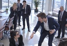 The CEO’s son spilled his drink, ordered me to lick it off the floor, and fired me when I refused. He laughed as security escorted me out. But the next morning, our lead investor called an emergency meeting and pointed to one sentence in the investment agreement. “Without this woman, we walk away from the deal.” The CEO froze. Then he asked his son, “What exactly did you do to her?”