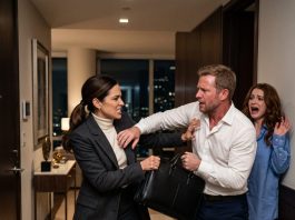 My Husband Disappeared for Five Nights at His Assistant’s Place. At 2:47 AM, I Caught Her Wearing His Shirt Outside Her Door. I Snapped One Fatal Photo, Replaced Every Lock at Dawn, Packed His Bags, and Shipped Everything Straight to His Entire Office.