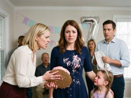 At my daughter’s 7th birthday party, my sister-in-law dragged her finger through the cake, then CRASHED it onto me. My daughter’s birthday wish silenced the entire room: “I want Aunt Olivia to tell us why she hates my mom.”