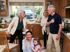 My 5-year-old needed to get to the hospital, but my dad refused: “CHILDREN ARE NOT ALLOWED IN MY CAR.” My mom just shrugged. “Figure it out.” Then my wealthy aunt stood up and did THIS—and my parents went white…