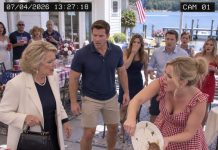 My daughter-in-law humiliated me in front of everyone at the Fourth of July barbecue, dumped my food into the dog’s bowl, and ordered me away from the table. My son said nothing. I quietly walked toward the dock and made one phone call. Twenty minutes later, a man carrying the deed asked her, “Ma’am, who gave you permission to hold an event on Mrs. Carter’s property?”