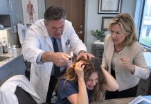 “Sign over the clinic or burn completely,” Dad threatened as he forced my face toward the flames. Mom turned up the heat “to teach me respect.” Dr. Lopez treated second-degree burns across my scalp and photographed the pattern of my singed hair. At the state medical board hearing, he was asked: “Doctor, describe the thermal injuries that prove her physician father deliberately used heat to torture her.” Then the police arrived…