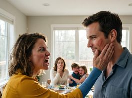 At A Tense Family Gathering, My Cruel Sister-In-Law Violently Slapped My Face Right In Front Of My Little Children, Screaming That I Was Never Their Real Father Because We Adopted Them. I Touched My Stinging Cheek, Smiled Coldly, And Exposed Everything Right There.