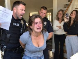 “You’re under arrest for estate fraud.” It was 1:47 a.m., and two cops had just kicked in my door with a warrant. My parents smiled behind them. My sister livestreamed it all—over 1 million people watching. I didn’t resist. But at the station, an officer froze the moment he opened my file, then stepped aside to whisper. Fifteen minutes later, the chief entered with a trembling voice: “Ma’am… You are…”