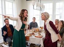 My mother-in-law humiliated me at the dinner table, calling me “uneducated” and making me eat on my knees. But when I calmly told her entire family to leave my house, the room suddenly went silent.