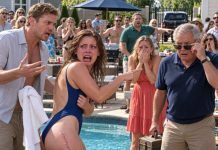 I refused to take off my towel at the pool party, but my brother-in-law grabbed it anyway. “There it is. Her bar-stool war wound.” Everyone laughed—except his father. He lowered his sunglasses, stared at me, and turned pale. Without saying a word, he walked to his truck. “Dad, it’s a joke!” Moments later, he returned carrying something that silenced the patio.