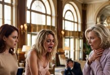 “Get Out, This Hotel Is for Respectable People,” the Wealthy Mother Snapped, Humiliating Me Publicly Before My Own Sister’s Engagement Party, Only to Freeze in Utter Terror the Moment She Saw the Family Crest Engraved on the Tiny Gift Box in My Hands.
