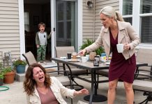 My 5-year-old grandson called and whispered, “Mommy’s leg is making a bad noise.” When I arrived, my daughter was trapped beneath a concrete block, and his mother was sipping coffee. I stayed strangely calm. What happened next changed everything.