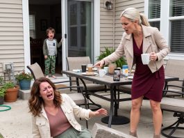 My 5-year-old grandson called and whispered, “Mommy’s leg is making a bad noise.” When I arrived, my daughter was trapped beneath a concrete block, and his mother was sipping coffee. I stayed strangely calm. What happened next changed everything.
