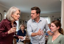 At my 65th birthday party, I raised my glass and asked, “Ryan, ARE YOU SURE THE BABY IS YOURS?” My daughter-in-law turned pale. My son froze—then looked straight at me and did something I would never forget. Seven days later, my life had fallen apart…