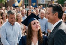My biological father showed up to my graduation for the first time in fifteen years. He waited until the photographs, then stood beside my stepdad and handed me an envelope. “Tuition for the whole four years,” he said loudly. “Since some people couldn’t afford it.” My stepdad, Frank, just looked at his shoes.