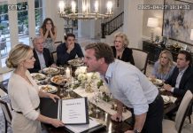 “Give Mom the apartment and pay her $1,200 a month,” my husband demanded across the dinner table. When I refused, he made sure the entire family witnessed how far he was willing to go to control me. I stayed quiet until he finished. Then I opened the property file I had brought with me and said, “Now we can discuss what happens to you.”