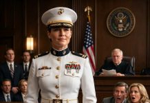 At 10:00 AM in Courtroom 4B, my father smirked and whispered, ‘Give up, you’re a disgrace in that uniform,’ slamming a forged $31,000,000 trust waiver on the bench. He thought stealing my inheritance was a flawless checkmate. But when I revealed the notary on his fake document died in my arms 7 years ago, the room froze. He wanted to ruin my life, but I was about to entirely dismantle his…