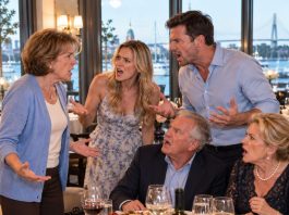My son-in-law’s family ordered $4,000 of seafood, wagyu, expensive wine. When I sat down, my daughter smiled: “You’re treating us all, right, Mom?” I found the waiter and whispered three words. He nodded. 15 minutes later…