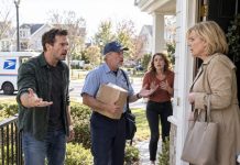 “Sir, isn’t your wife coming out to sign for this?” the mailman asked casually, and I froze because I had been living alone for nearly a year. Then he showed me the delivery photos and whispered, “She’s been here every week”—and I recognized the woman immediately.
