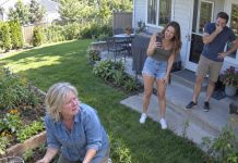 My son’s girlfriend secretly recorded me gardening, posted the video to mock me, and got my son laughing along. I stayed silent. Then they appeared at my doorstep with all their belongings, begging for a place to stay. I opened the door and…