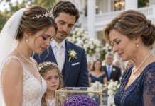 My 10-year-old daughter was my Maid of Honor. I had poured weeks of love and patience into crocheting a delicate lilac dress just for her, stitch by stitch, imagining how she would shine beside me on my wedding day. But my future mother-in-law had been distant, cold, her disapproval hanging in the air like a storm. The day before the ceremony, Emily’s scream tore through the house. I ran to her room—and froze. On the floor lay not a dress, but a ruin. Every stitch had been unraveled, every loop undone, leaving only a chaotic heap of lilac yarn. My heart shattered..