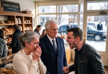 It was our last night open after my son mortgaged my bakery away. Just as I went to lock up, an old man collapsed in the snow outside. I took him in and fed him—never suspecting who would arrive in limousines the next morning.