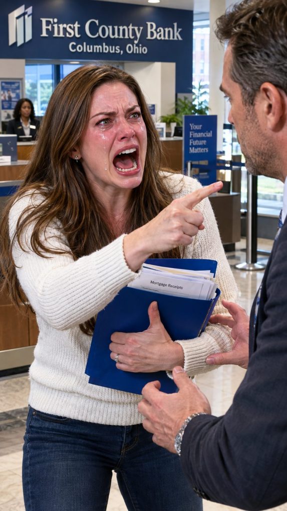 Bank Lobby Mortgage Confrontation