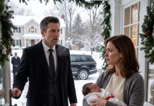 The Billionaire Arrived Furious on Christmas Eve—Then He Saw His Ex-Wife Holding a Newborn and Everything Changed