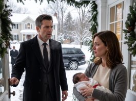 The Billionaire Arrived Furious on Christmas Eve—Then He Saw His Ex-Wife Holding a Newborn and Everything Changed