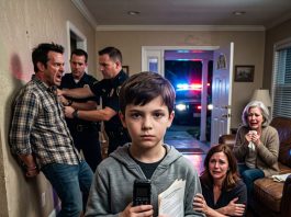 I was bleeding on the floor after my husband threw me into a glass table while his mother smirked. But before he could hurt me again, my 10-year-old son stepped in front of him, reached into his pocket, and pulled out…