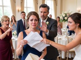“She’s just a gate guard. who would ever marry her?” my sister sneered at her wedding. “she’s always been this family’s biggest disappointment,” my mother added. the whole room burst into laughter. then the groom’s father stood up and said: “actually… she’s…” my mother went pale. my sister stood completely motionless.