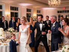 At my wedding, my parents looked at my child and said, “Let’s not pretend he’s part of this family.” My siblings nodded. My son’s smile vanished. But my fiancé took one step forward, raised his glass, and said something that made my parents scream..